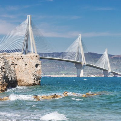 Cable-stayed bridge in Greece