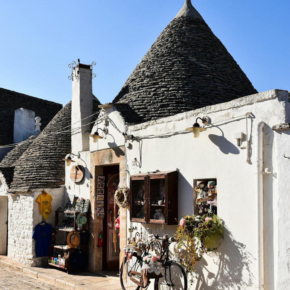 Historic scenery in Alberobello, Italy