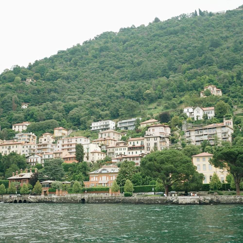Lake scenery in Lake Como, Italy
