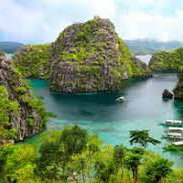 Limestone islands in the Philippines