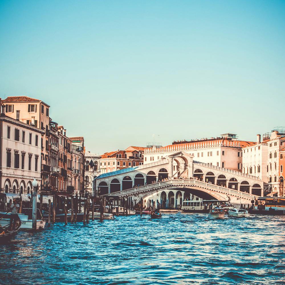 Canal scenery in Venice, Italy