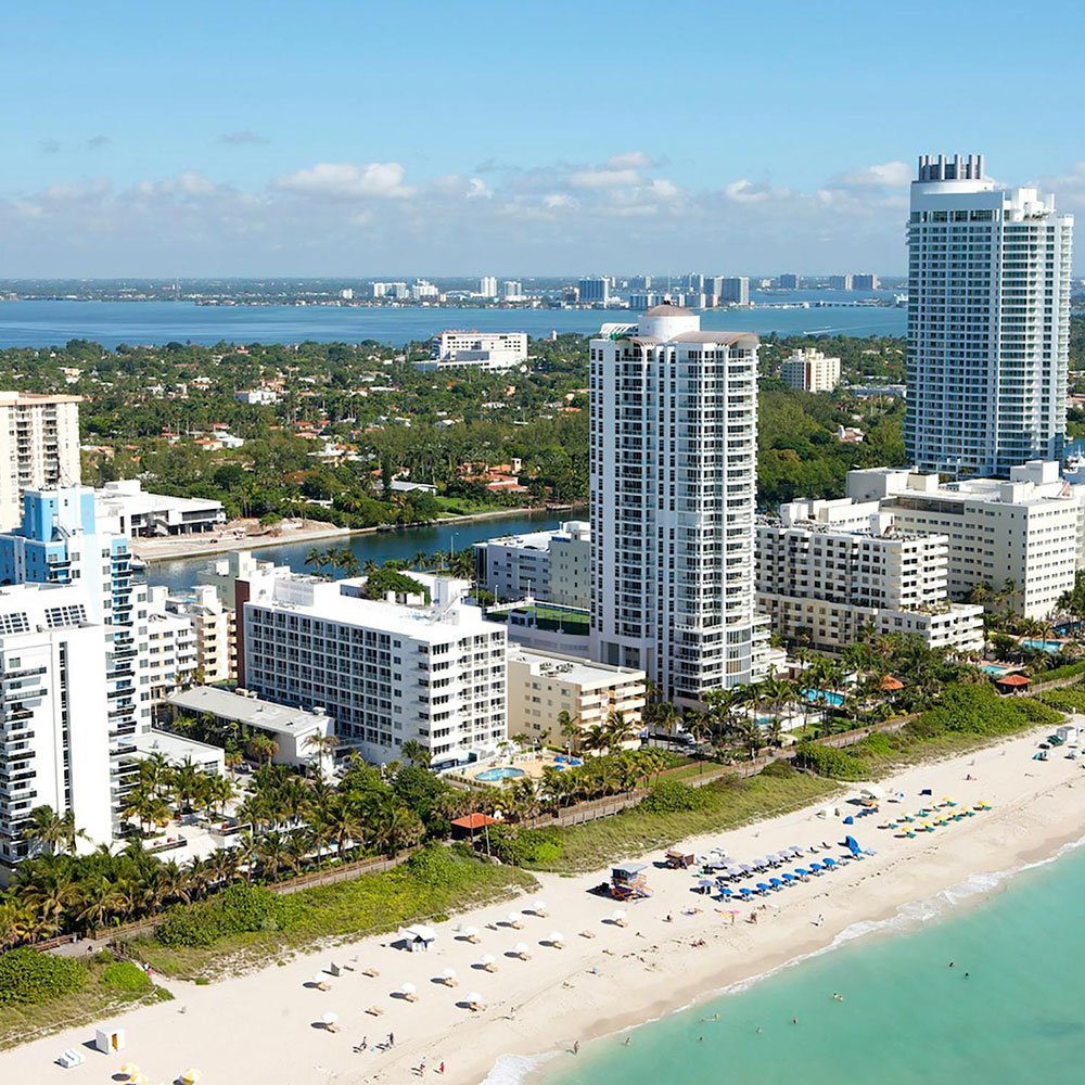 Beachfront skyline in Florida