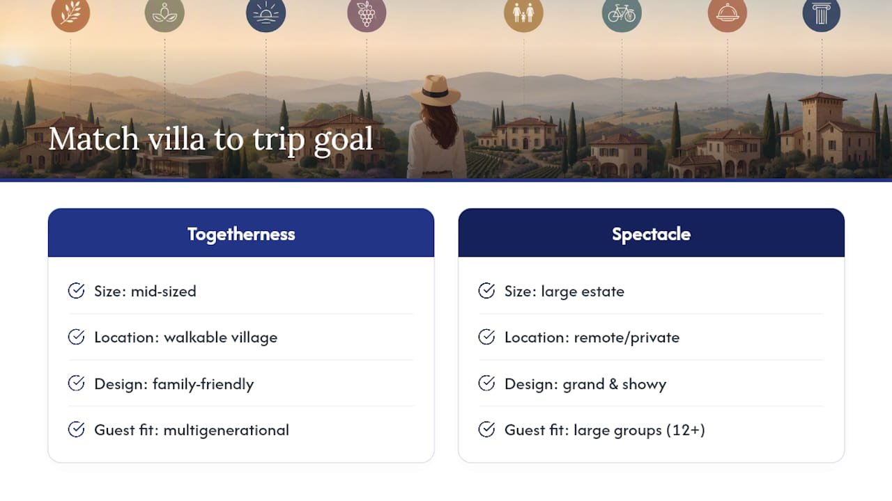 Matching the Villa to the Traveler — overview diagram