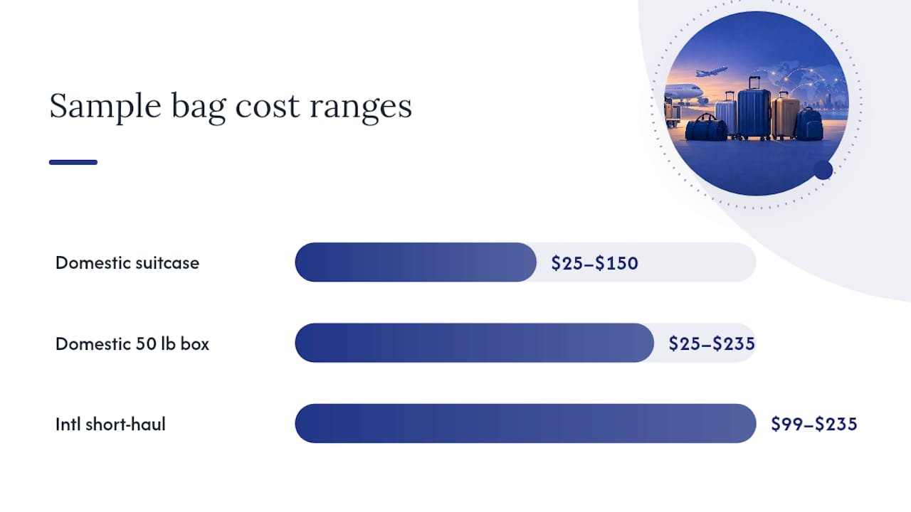 Sample Luggage Forwarding Prices, Including a 50 lb Bag β overview diagram