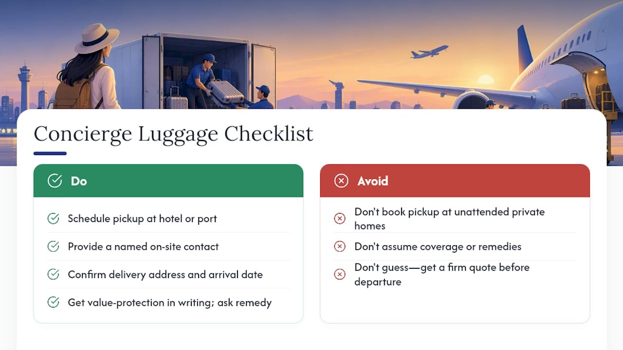 A Concierge's Checklist for Worry-Free Luggage Forwarding β overview diagram