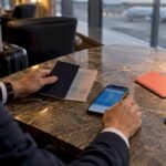 Traveler preparing passport authorization application